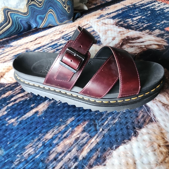 Dr. Martens Burgundy Leather Sandals main image 4